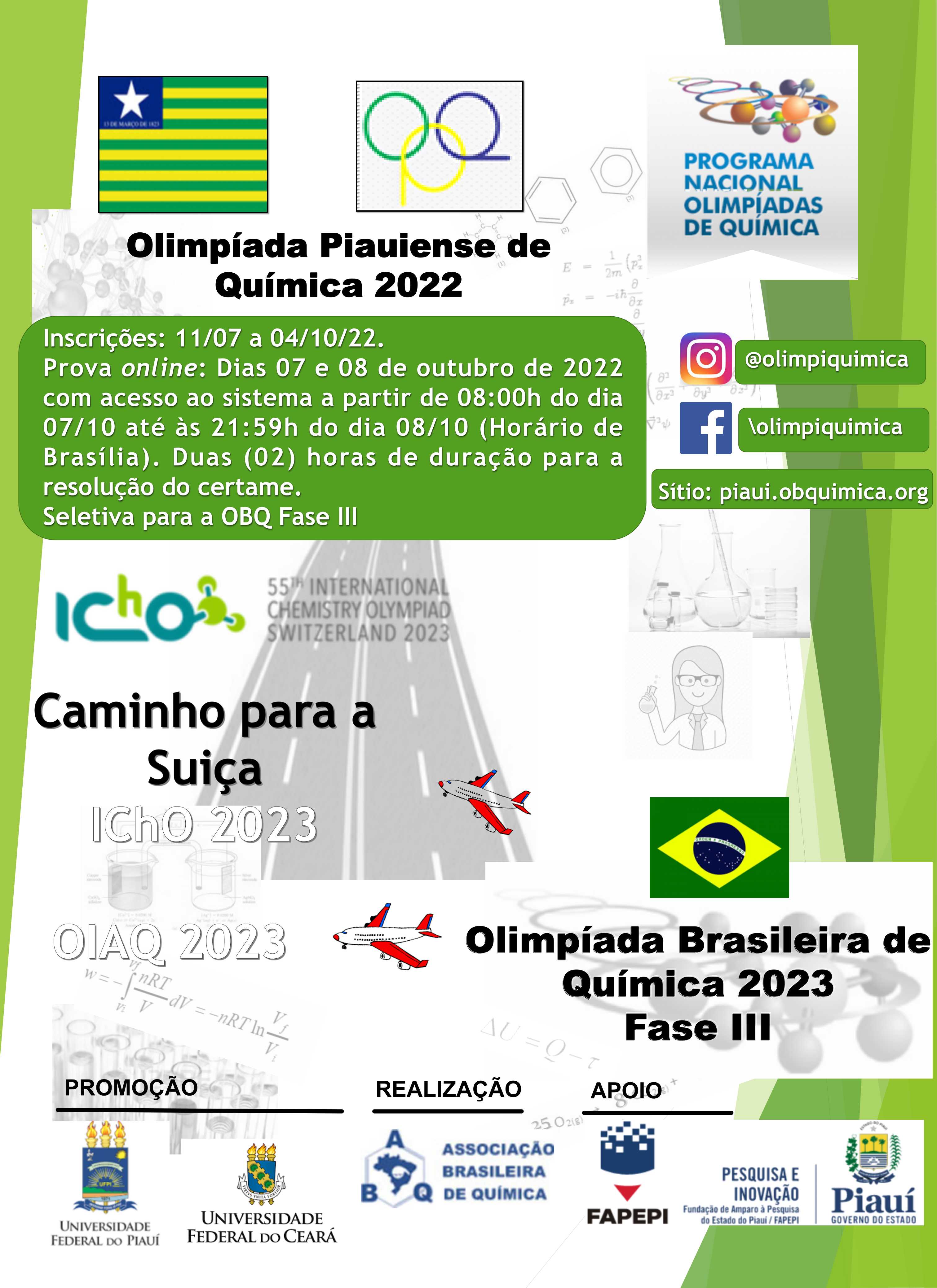 Resultados da Olimpíada Piauiense de Química 2022 - seletiva para a Fase III - OBQ 2023